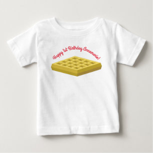 ワッフルキュートブレックファーストバースデーパーティー ベビーTシャツ