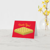 ワッフルキュートブレックファーストブランチキッズワンバースデー カード (黄色い花)