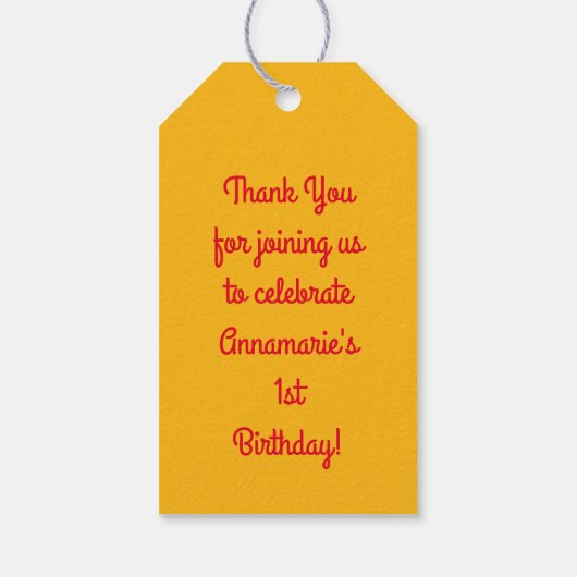 ワッフルキュートブレックファーストブランチキッズワンバースデー ギフトタグ (裏面)