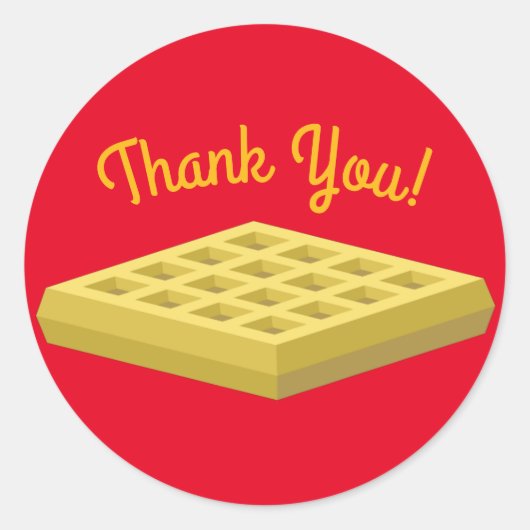 ワッフルキュートブレックファーストブランチキッズワンバースデー ラウンドシール (正面)