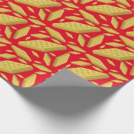 ワッフルキュートブレックファーストブランチキッズワンバースデー ラッピングペーパー