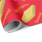 ワッフルキュートブレックファーストブランチキッズワンバースデー ラッピングペーパー (ロールコーナー)