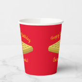 ワッフルキュートブレックファーストブランチキッズワンバースデー 紙コップ (左)