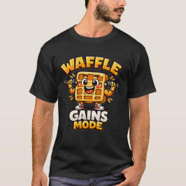 ワッフルゲインズモードTシャツ 可愛いジムワッフルデザイン Tシャツ