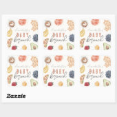 ワッフルコーヒーフルーツウォーターカラーベビーブランチ スクエアシール (シート)