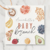 ワッフルコーヒーフルーツウォーターカラーベビーブランチ フェイバータグ (正面)