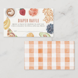 ワッフルコーヒーフルーツオムツラッフルチケット エンクロージャーカード