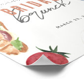 ワッフルコーヒーフルーツブライダルブルンチウェルカムサイン ポスター (角)