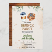 ワッフルコーヒーブランチのご招待 招待状 (正面/裏面)