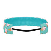 ワッフルコーンのアイスクリームと凍っていヨーグルト模様 アスレチックヘッドバンド (裏面)