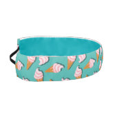 ワッフルコーンのアイスクリームと凍っていヨーグルト模様 アスレチックヘッドバンド (左)