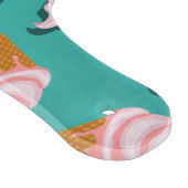 ワッフルコーンのアイスクリームと凍っていヨーグルト模様 カッティングボード (角)