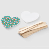 ワッフルコーンのアイスクリームと凍っていヨーグルト模様 ハンドファン (組立なし)