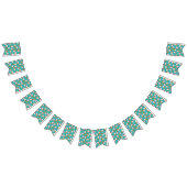 ワッフルコーンのアイスクリームと凍っていヨーグルト模様 バンティングフラッグ (全)