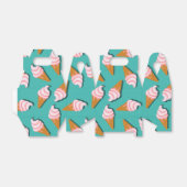 ワッフルコーンのアイスクリームと凍っていヨーグルト模様 フェイバーボックス (折り畳みなし)