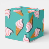 ワッフルコーンのアイスクリームと凍っていヨーグルト模様 フェイバーボックス (裏面サイド)