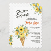 ワッフルコーンの花束 招待状 (正面/裏面)