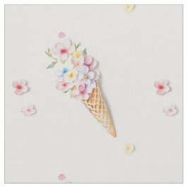 ワッフルコーンの花 ファブリック