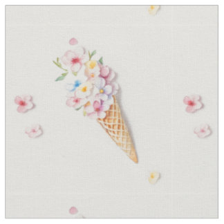 ワッフルコーンの花 ファブリック