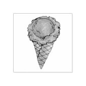 ワッフルコーンアイスクリームスクープグルメスタンプ ラバースタンプ (インプリント)
