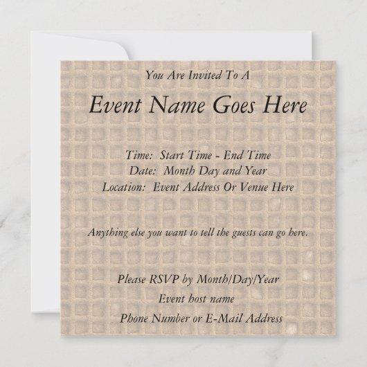 ワッフルコーン 招待状 (正面)