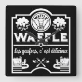 ワッフルシェフ スクエア壁時計 (正面)