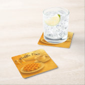 ワッフルタイム – コージーベルギーブレックファーストモーメント スクエアペーパーコースター (インサイチュ)