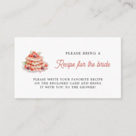 ワッフルブライダルシャワーレシピリクエストカード エンクロージャーカード