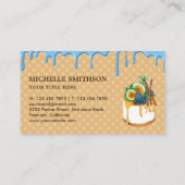 ワッフルブルーつや消しドリップパティシシェフベーカリー 名刺 (裏面)