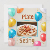 ワッフルプレート セッティング 朝食 招待状 (正面)