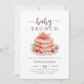 ワッフルベビーブランチ男女兼用ベビーシャワー 招待状 (正面)