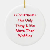 ワッフルホイップクリームとイチゴのクリスマス セラミックオーナメント (裏面)