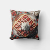 ワッフルホイップクリームとイチゴ クッション (正面)