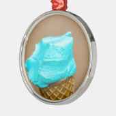 ワッフルマクロのアイスクリーム メタルオーナメント (左)