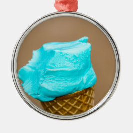 ワッフルマクロのアイスクリーム メタルオーナメント