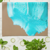 ワッフルマクロ付きアイスクリーム キッチンタオル (折り畳み)