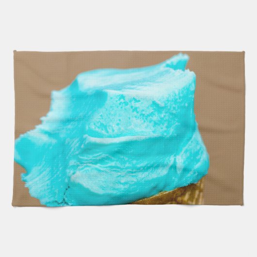 ワッフルマクロ付きアイスクリーム キッチンタオル (横)