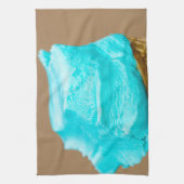 ワッフルマクロ付きアイスクリーム キッチンタオル (縦)