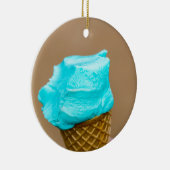 ワッフルマクロ付きアイスクリーム セラミックオーナメント (右)