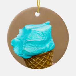 ワッフルマクロ付きアイスクリーム セラミックオーナメント