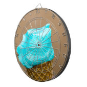 ワッフルマクロ付きアイスクリーム ダーツボード (正面右)