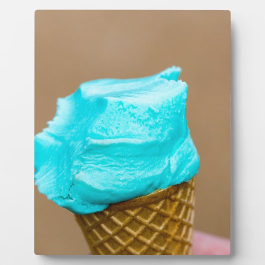 ワッフルマクロ付きアイスクリーム フォトプラーク (正面)