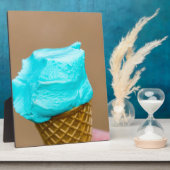 ワッフルマクロ付きアイスクリーム フォトプラーク (側面)