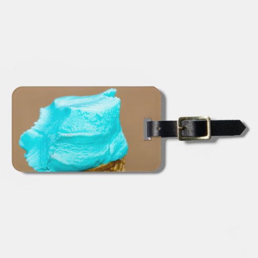 ワッフルマクロ付きアイスクリーム ラゲッジタグ (正面横)