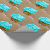 ワッフルマクロ付きアイスクリーム ラッピングペーパー (角)