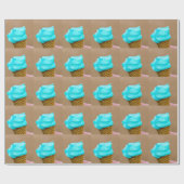 ワッフルマクロ付きアイスクリーム ラッピングペーパー (フラット)