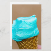 ワッフルマクロ付きアイスクリーム 便箋 (正面/裏面)