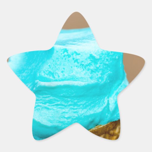 ワッフルマクロ付きアイスクリーム 星シール (正面)