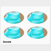 ワッフルマクロ付きアイスクリーム 楕円形シール (シート)