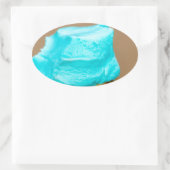 ワッフルマクロ付きアイスクリーム 楕円形シール (バッグ)